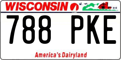 WI license plate 788PKE