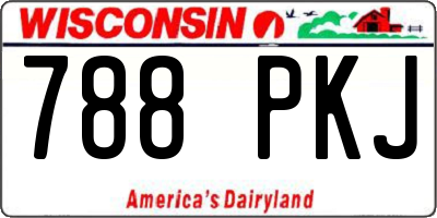 WI license plate 788PKJ
