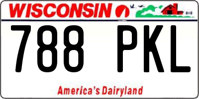 WI license plate 788PKL