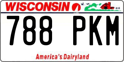 WI license plate 788PKM
