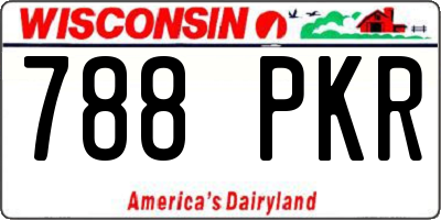 WI license plate 788PKR