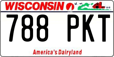 WI license plate 788PKT