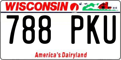 WI license plate 788PKU