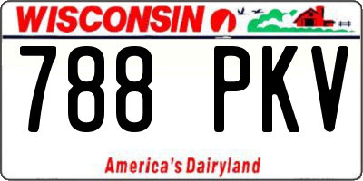 WI license plate 788PKV