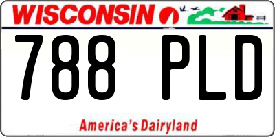 WI license plate 788PLD