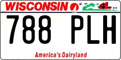 WI license plate 788PLH