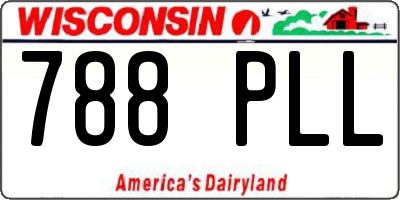 WI license plate 788PLL
