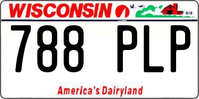 WI license plate 788PLP