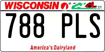 WI license plate 788PLS