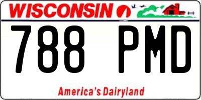 WI license plate 788PMD