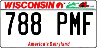 WI license plate 788PMF