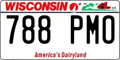 WI license plate 788PMO