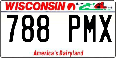 WI license plate 788PMX