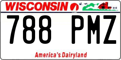 WI license plate 788PMZ