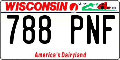 WI license plate 788PNF