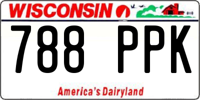 WI license plate 788PPK