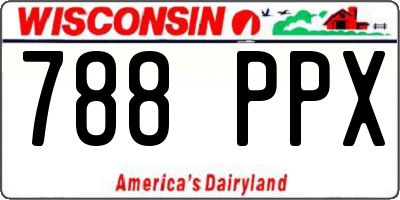 WI license plate 788PPX