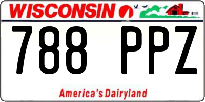WI license plate 788PPZ