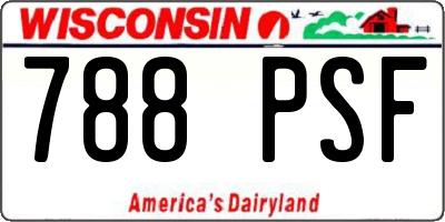 WI license plate 788PSF
