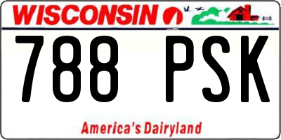 WI license plate 788PSK