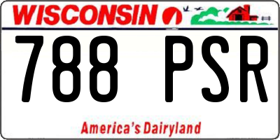 WI license plate 788PSR