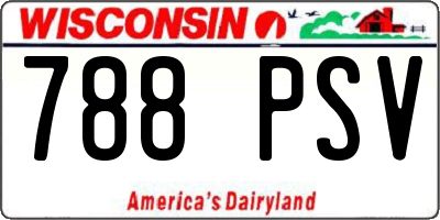 WI license plate 788PSV