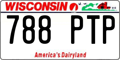 WI license plate 788PTP