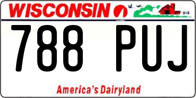 WI license plate 788PUJ