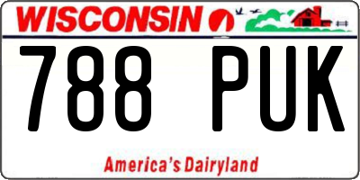 WI license plate 788PUK