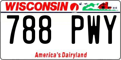 WI license plate 788PWY