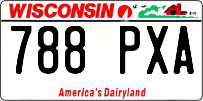 WI license plate 788PXA