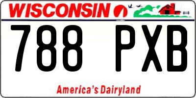 WI license plate 788PXB
