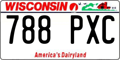 WI license plate 788PXC