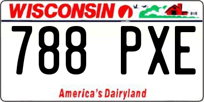 WI license plate 788PXE