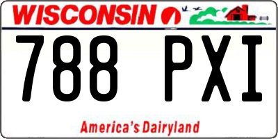 WI license plate 788PXI