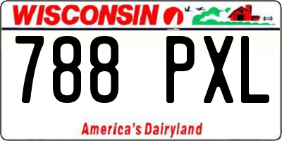 WI license plate 788PXL