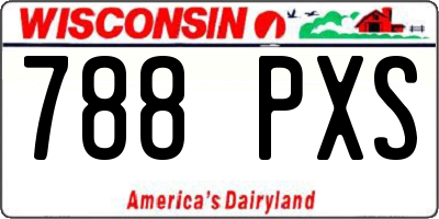 WI license plate 788PXS