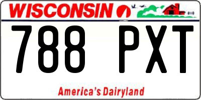 WI license plate 788PXT