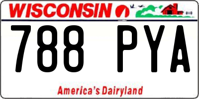 WI license plate 788PYA