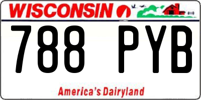 WI license plate 788PYB