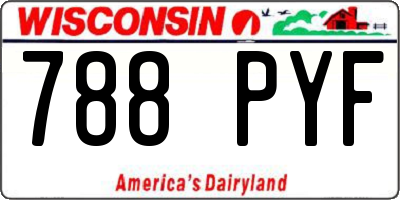 WI license plate 788PYF