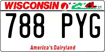 WI license plate 788PYG