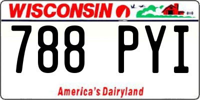 WI license plate 788PYI
