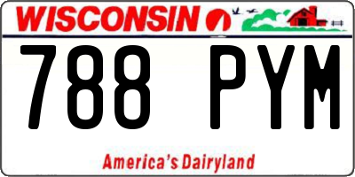 WI license plate 788PYM