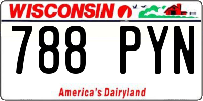 WI license plate 788PYN