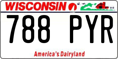 WI license plate 788PYR