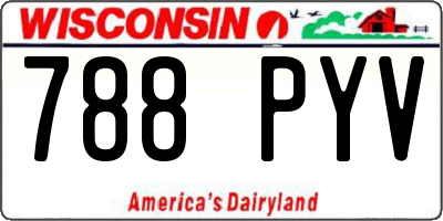 WI license plate 788PYV