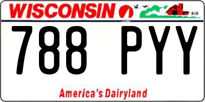 WI license plate 788PYY