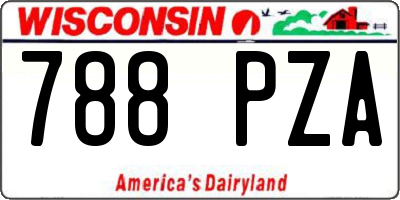 WI license plate 788PZA