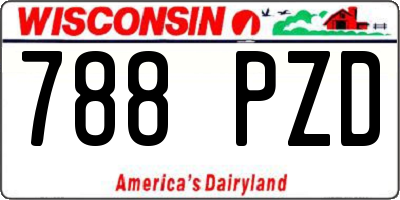 WI license plate 788PZD